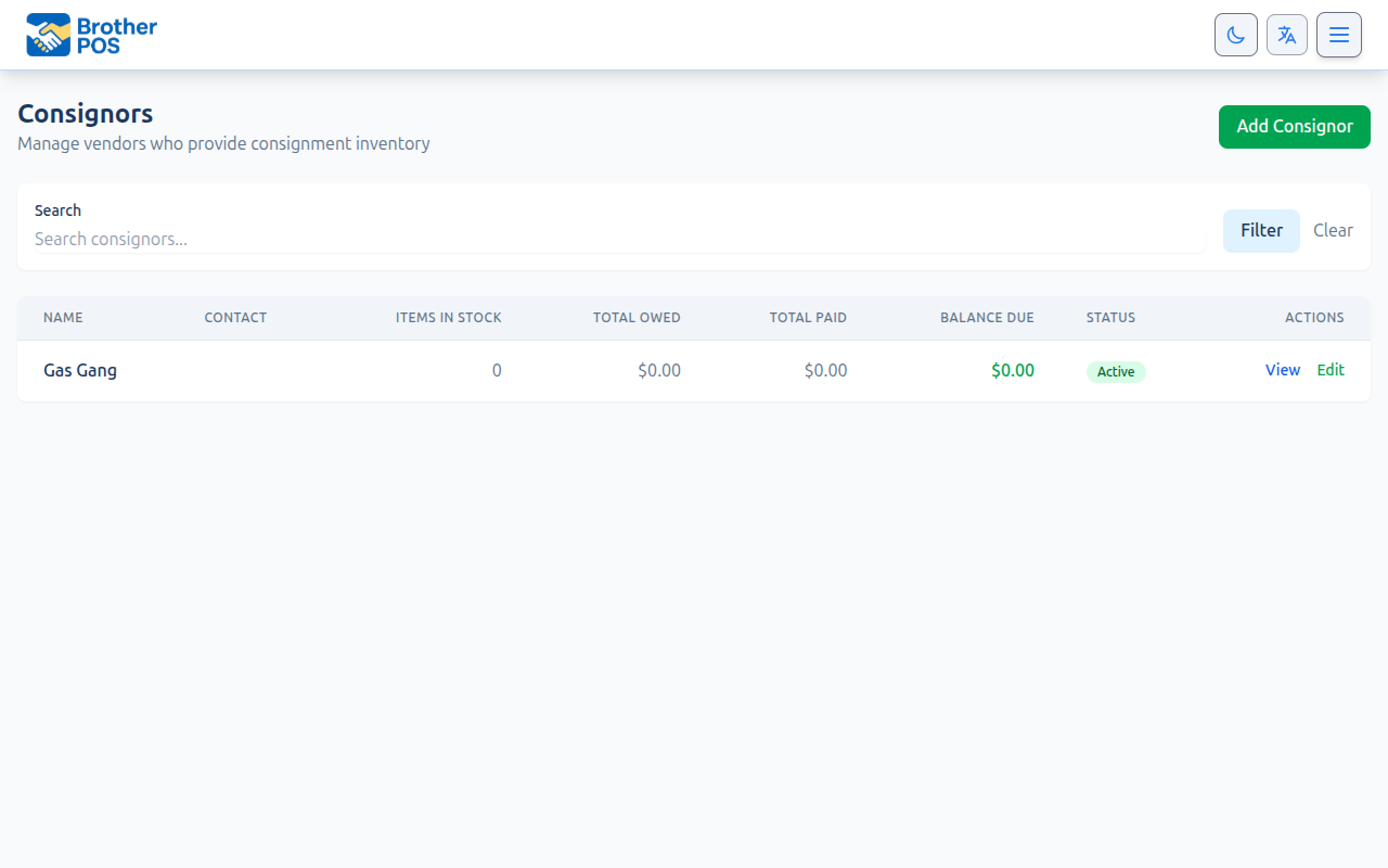 Consignment management